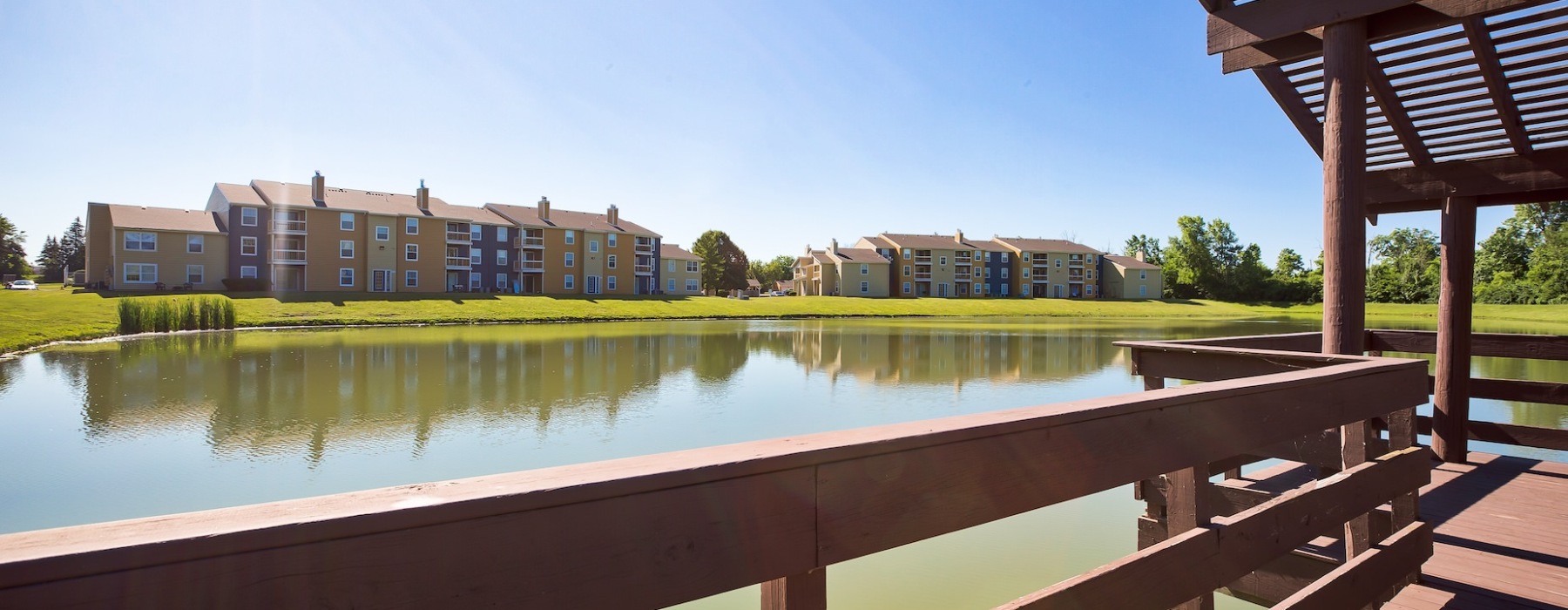 Private lake and sundeck in Centerville, Ohio