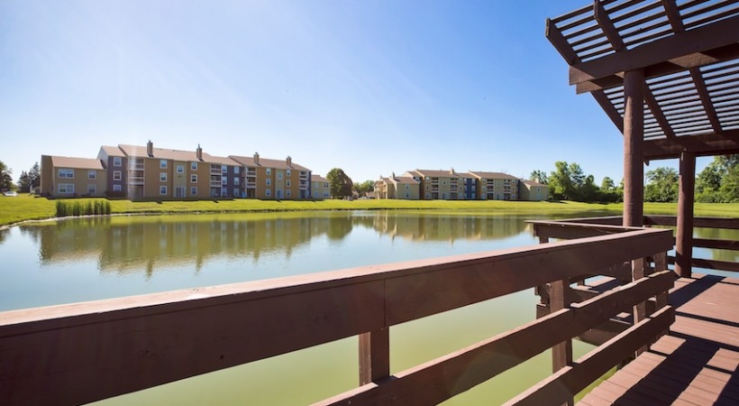 Private lake and sundeck in Centerville, Ohio