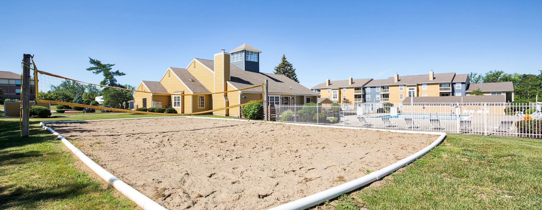 Sand volleyball court